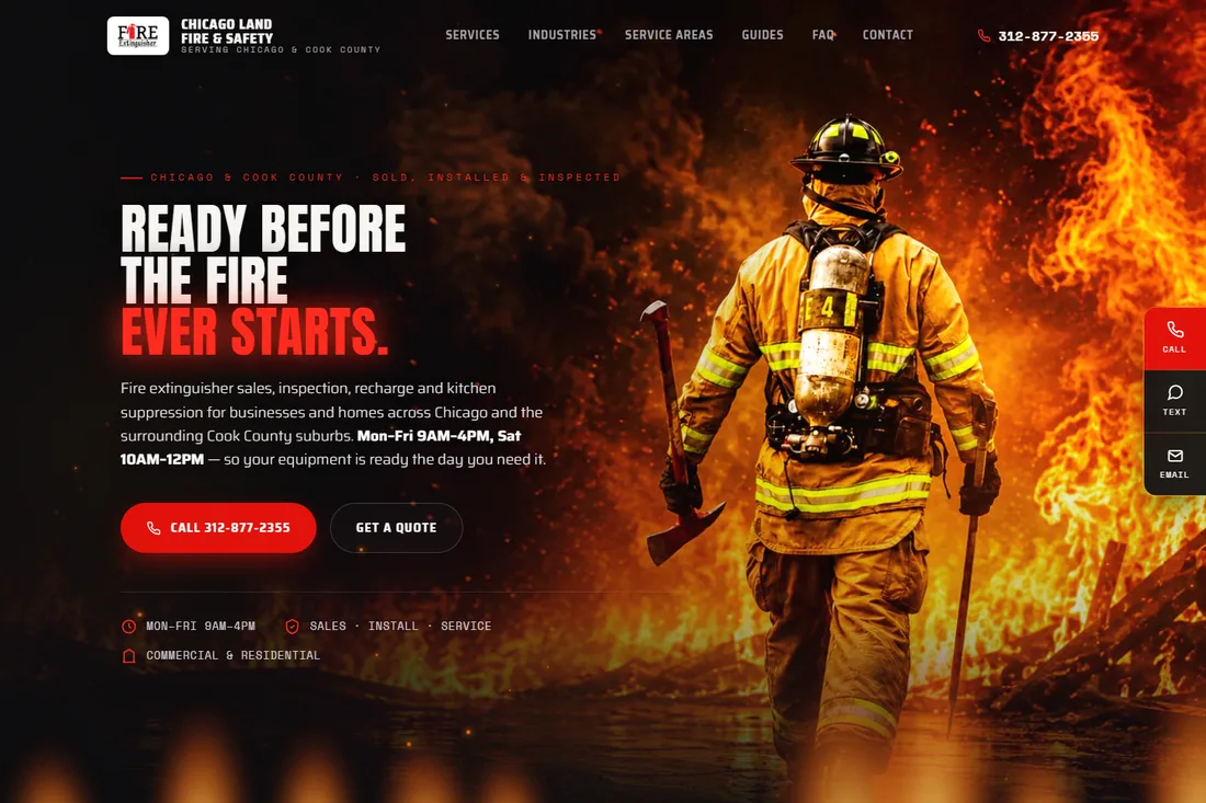Chicago Land Fire and Safety website