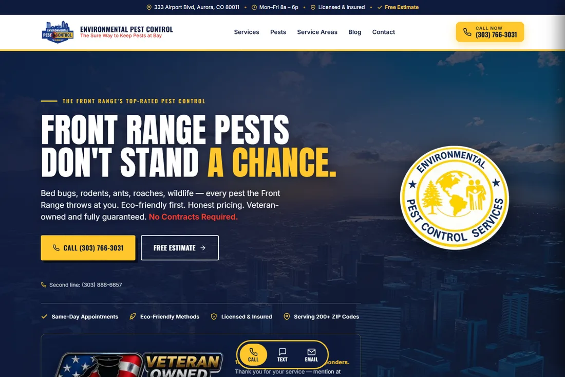 Environmental Pest Control website